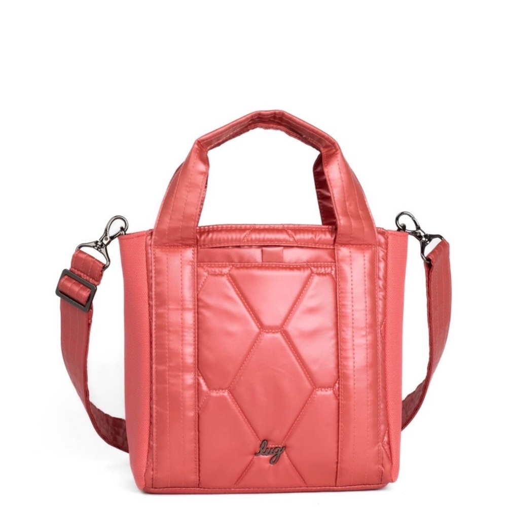 Lug Metallic Watermelon 🍉 🍉🍉Cadence Women's Quilted Coral Tote Bag BNWT